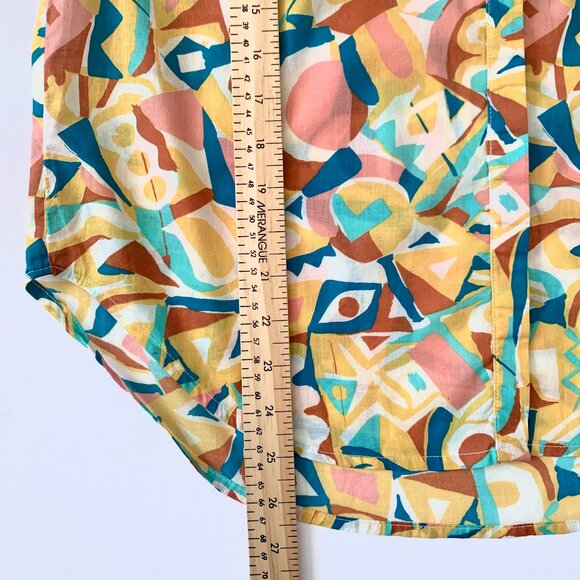 Anthropologie Danielle Kroll Brooklynite Blouse Oversized Cap Sleeve Cottage - Picture 9 of 9